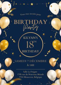 Invitation 18ans